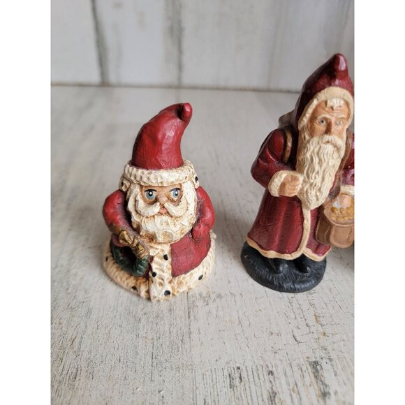 Vintage variety Santa Claus bear miniature folk art Figure Set decor - Picture 2 of 6
